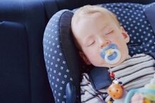 bebés, dormir, carro, cadeirinha