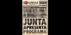 Capa do jornal 'A Capital' de 26 de abril de 1974