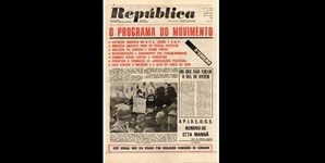 Capa do jornal 'República' (2ª edição) do dia 26 de abril de 1974