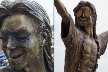 michael jackson, estátua, música