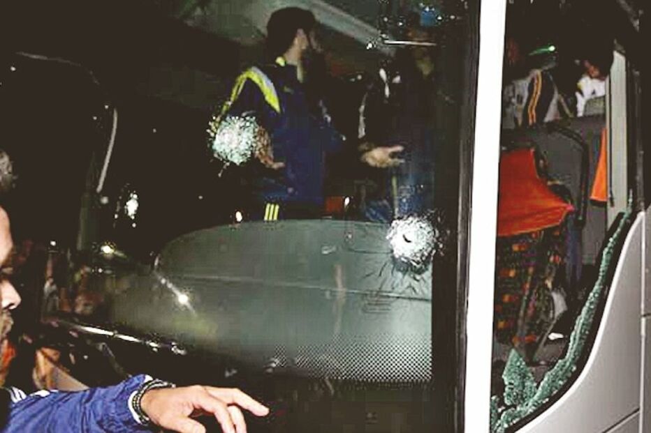 autocarro, detido, tiro