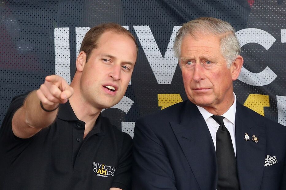 Os príncipes William e Carlos 