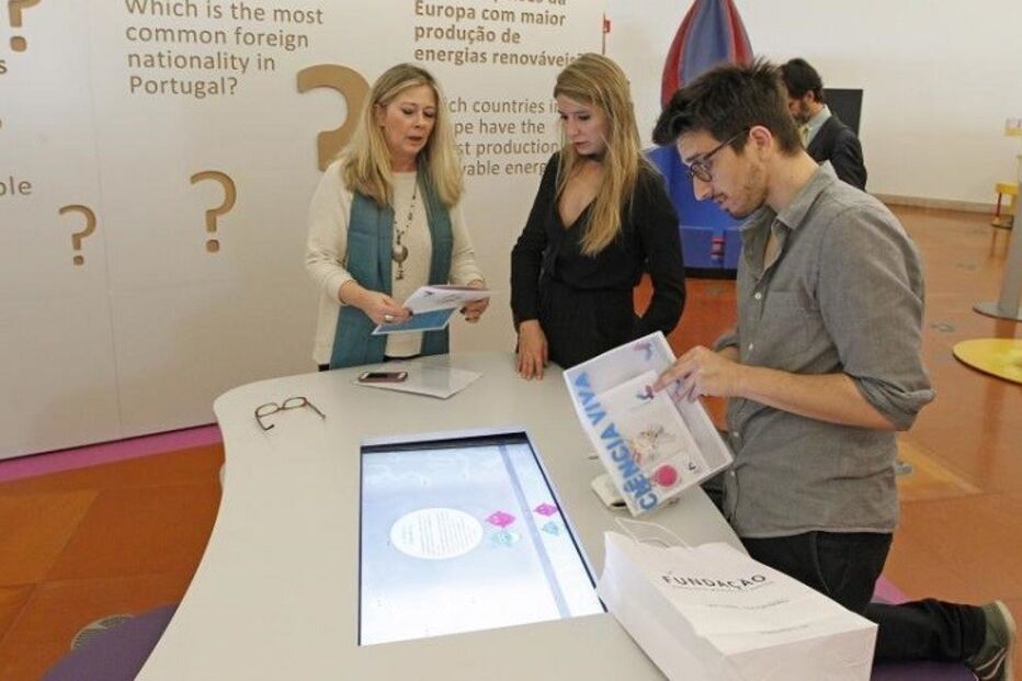 pordata, exposição, dados estatísticos, pavilhão do conhecimento