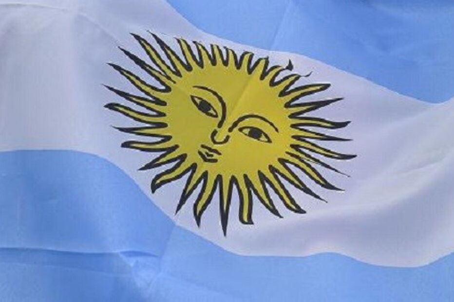 Argentina, bandeira, mãos