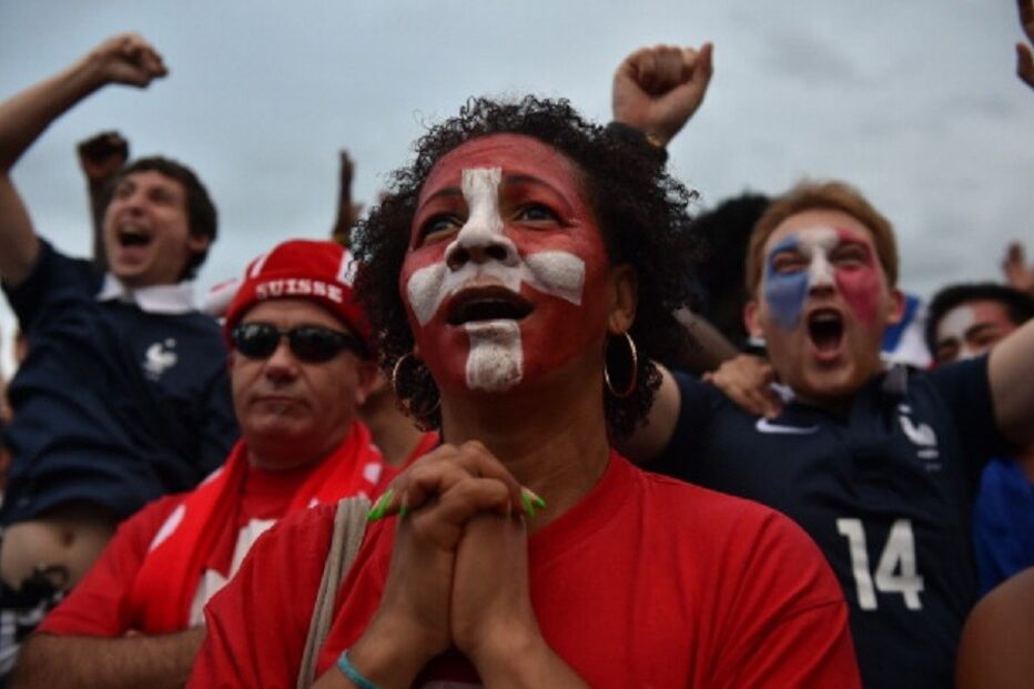 Suiça, França, adeptos, futebol, mundial, brasil