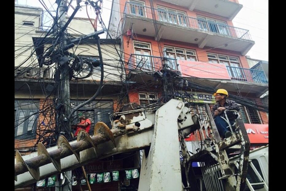 Nepal, Katmandu, destruição