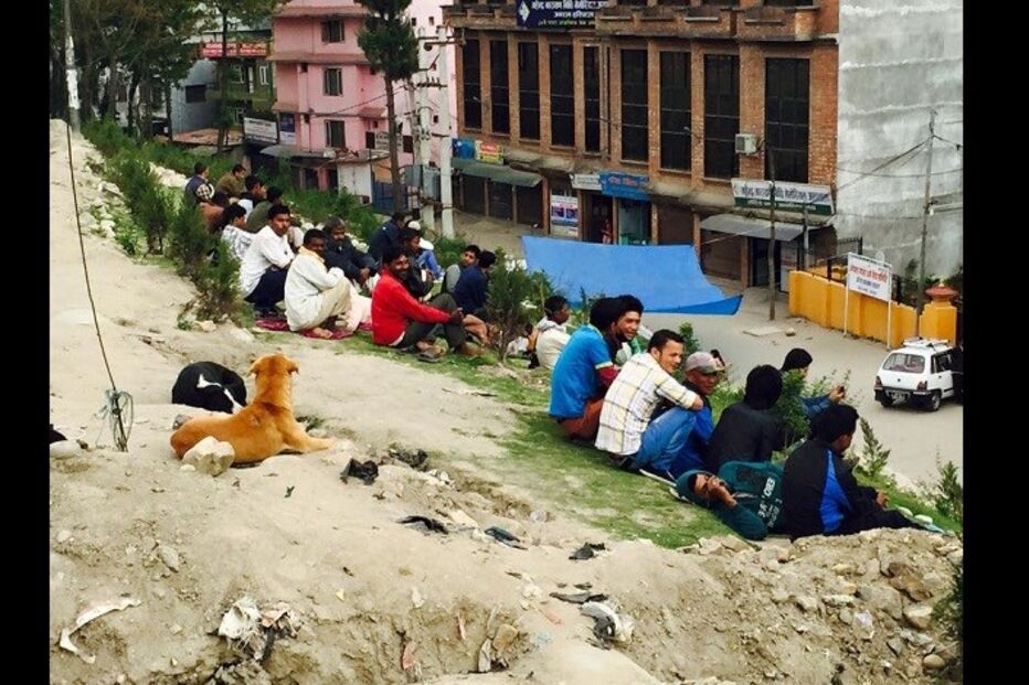 Nepal, Katmandu, destruição