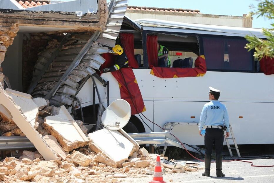 autocarro, acidente, guia