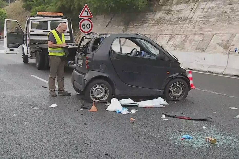 acidente, Eixo Norte-Sul, smart, capotamento, despiste