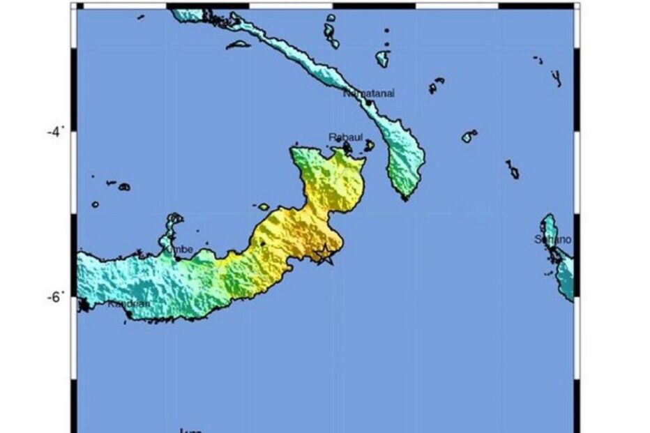 Papua Nova Guiné, sismo, mapa, Serviço Geológico dos Estados Unidos