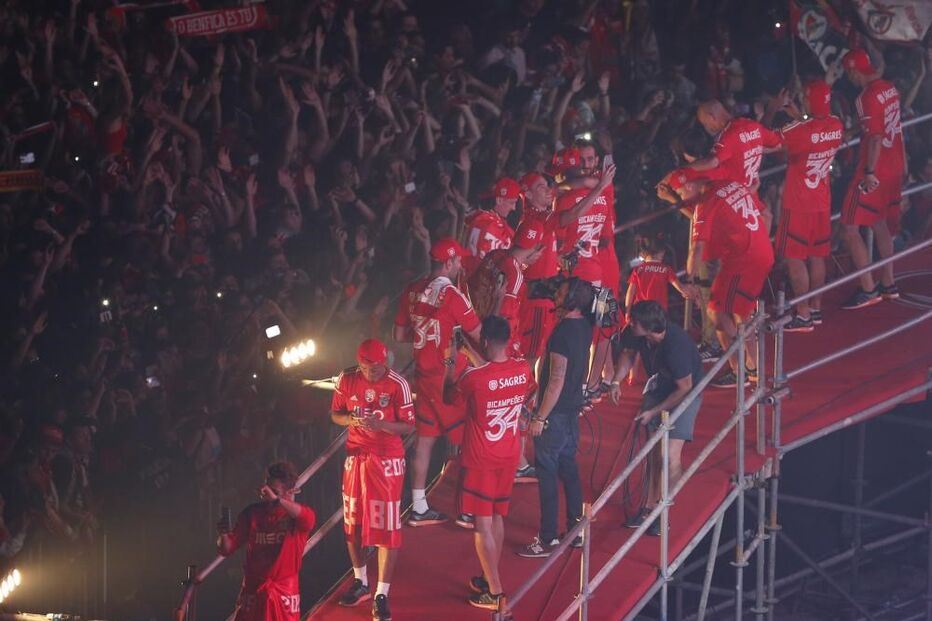 festa, bicampeonato, adeptos, jogadores, praça, Marquês de Pombal, Lisboa