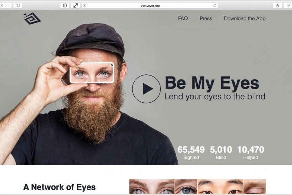 BeMyEyes, app, cegs, voluntário