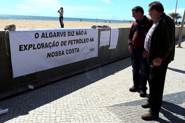 protesto, exploração petróleo no Algarve