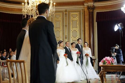 noivos, Santo António, cerimónia, casais, Lisboa