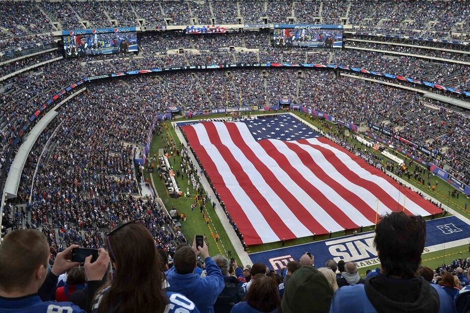 MetLife Stadium, New York Giants, bandeira, EUA,