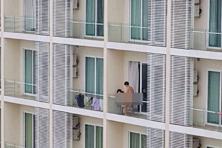 casal, sexo, varanda, malásia