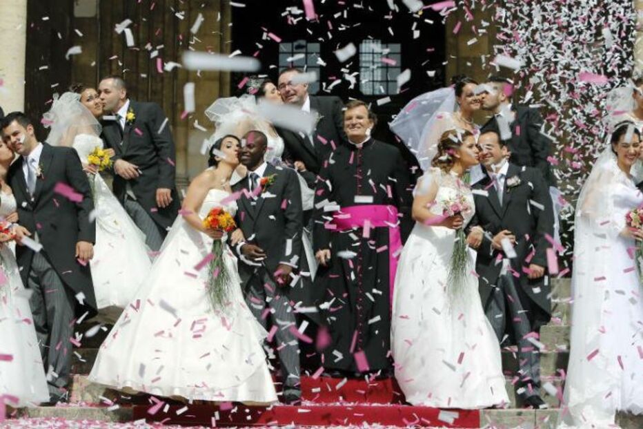 noivos, Santo António, cerimónia, casais, Lisboa