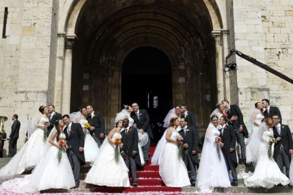 noivos, Santo António, cerimónia, casais, Lisboa