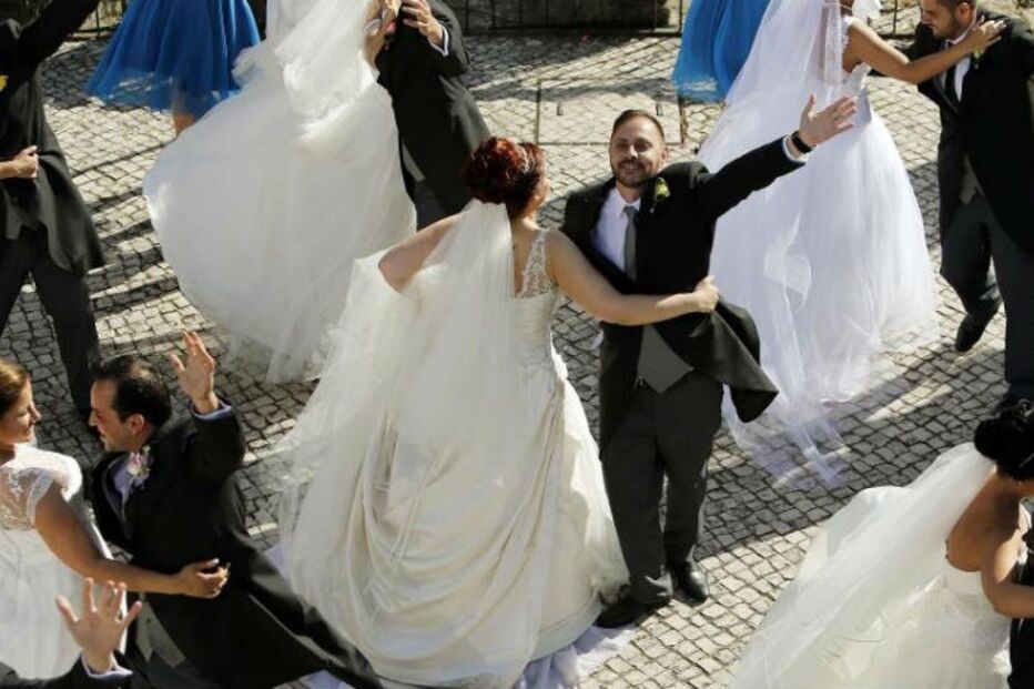 noivos, Santo António, cerimónia, casais, Lisboa