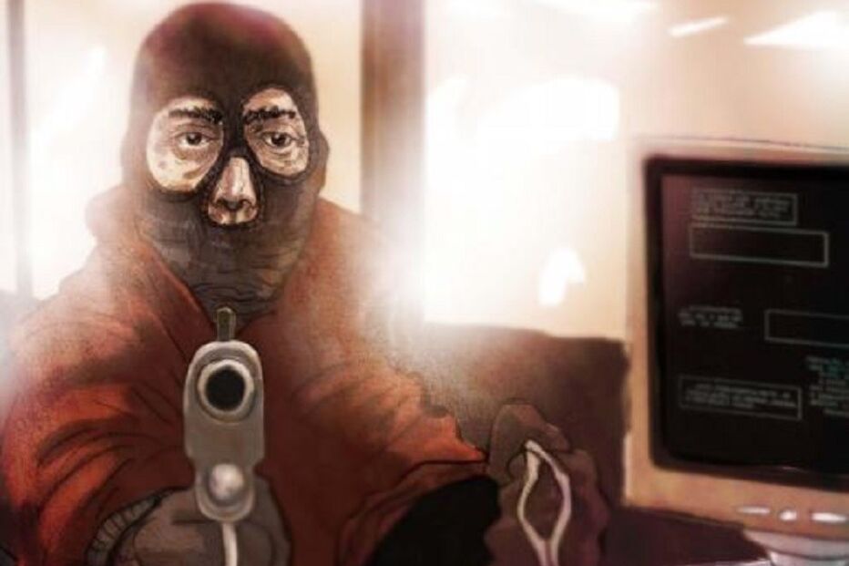 assalto, banco, pistola,