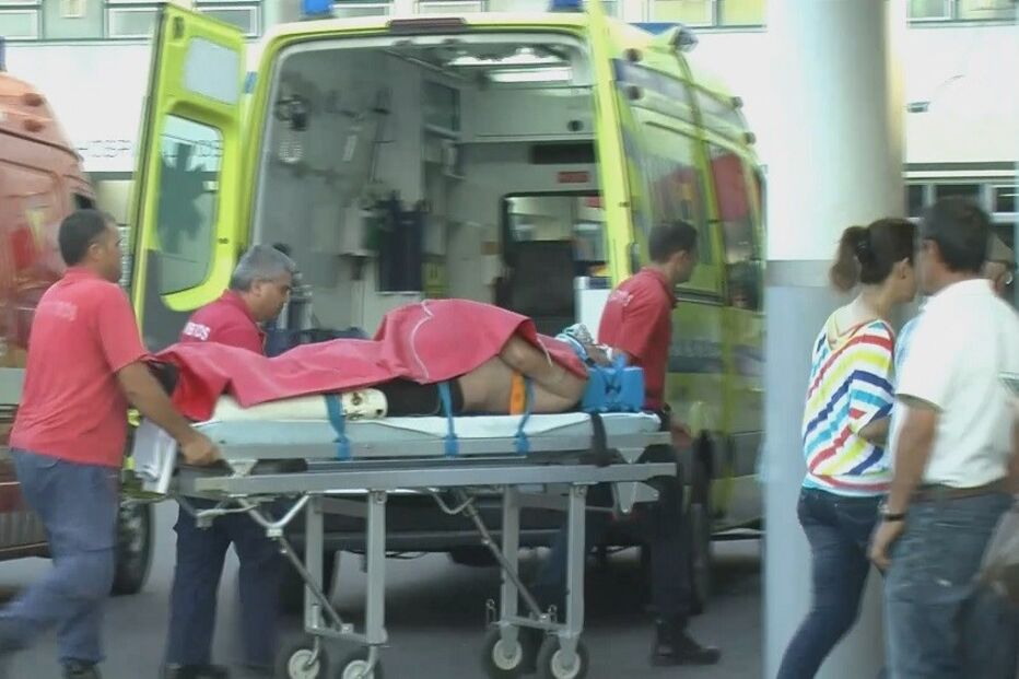 Vítima, acidente, levada, hospital, Beja