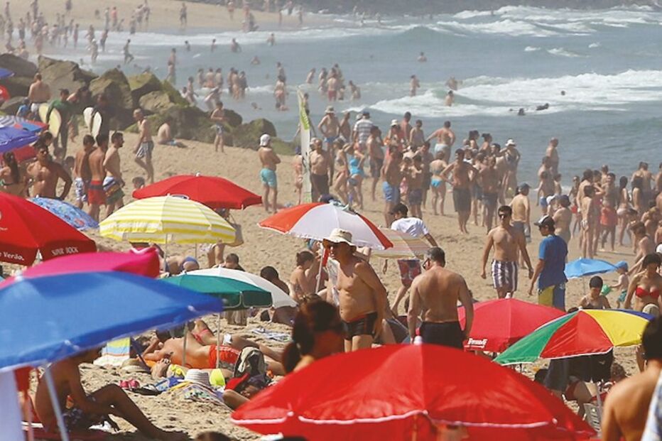 Calor, praia, sol, dia, mais, longo, ano