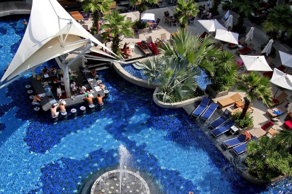 hotéis, bares aquáticos, férias, verão