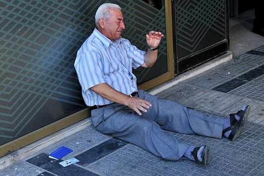 Australiano, ajuda, cidadão, grego