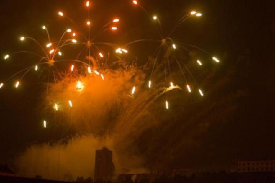 foguete, noite, Palmela, Festas das Vindimas