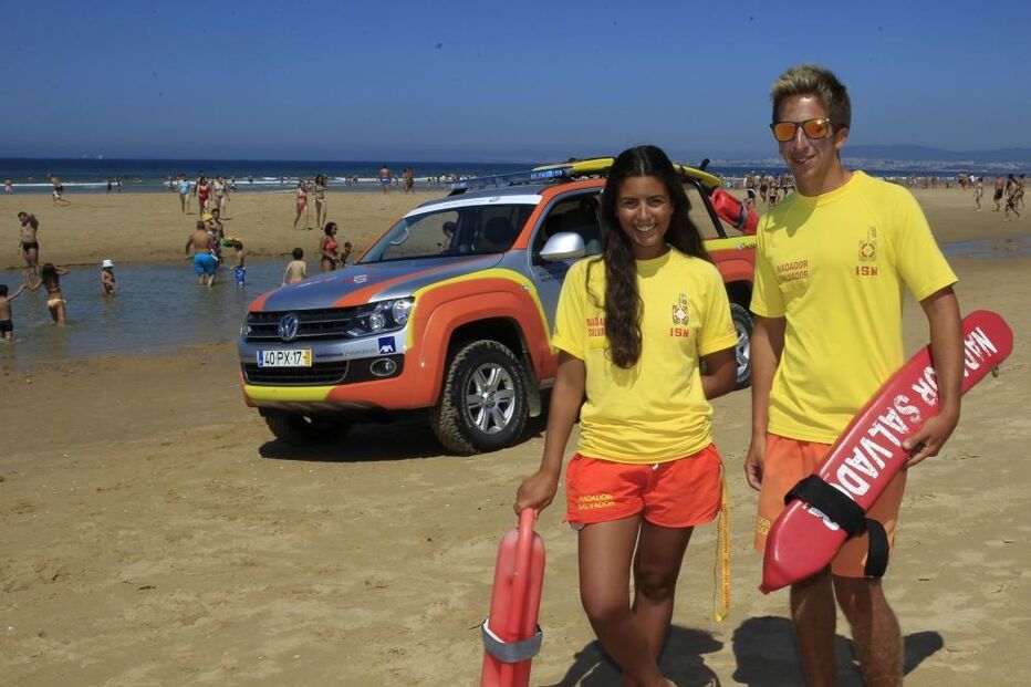 nadadores-salvadores, parto, praia, costa da caparica