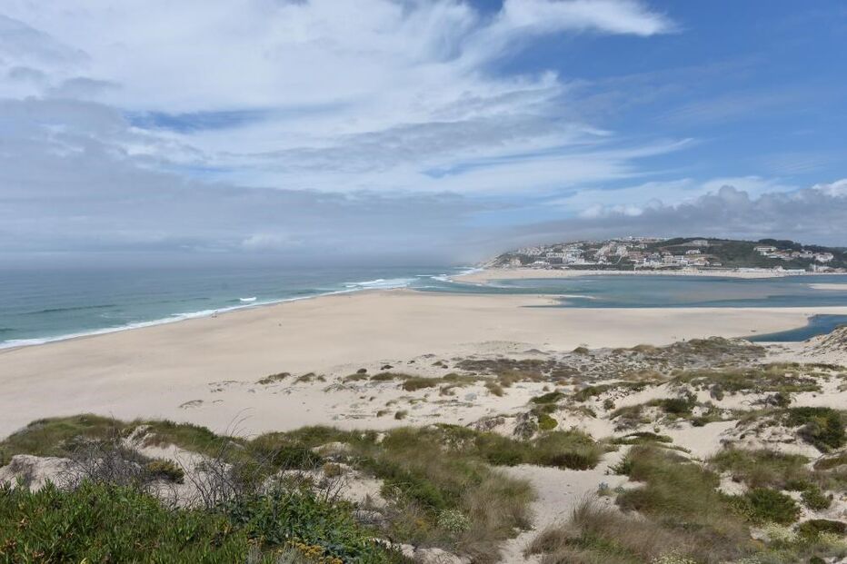 praia, nuvens, nublado