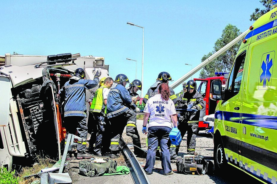 camião, ferimentos, pesado, circulação, condutor,
