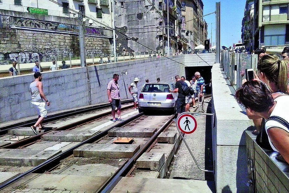 condutora, linha, metro, porto, Luiz I, túnel, São Bento