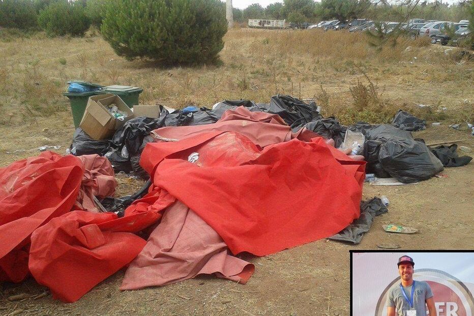 lixo, festa, Pedro Teixeira