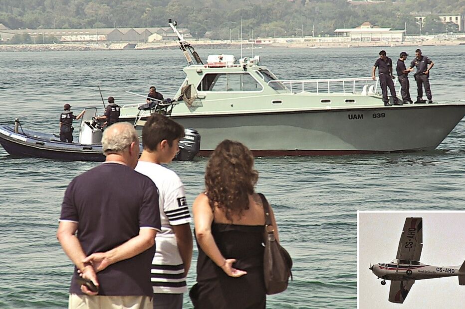 Avioneta, rio Tejo, tripulantes, trafaria