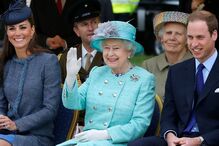 Rainha Isabel II, príncipe William, Kate Middleton