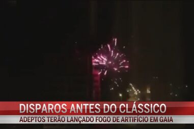 Petardos e fogo de artifício antes do clássico
