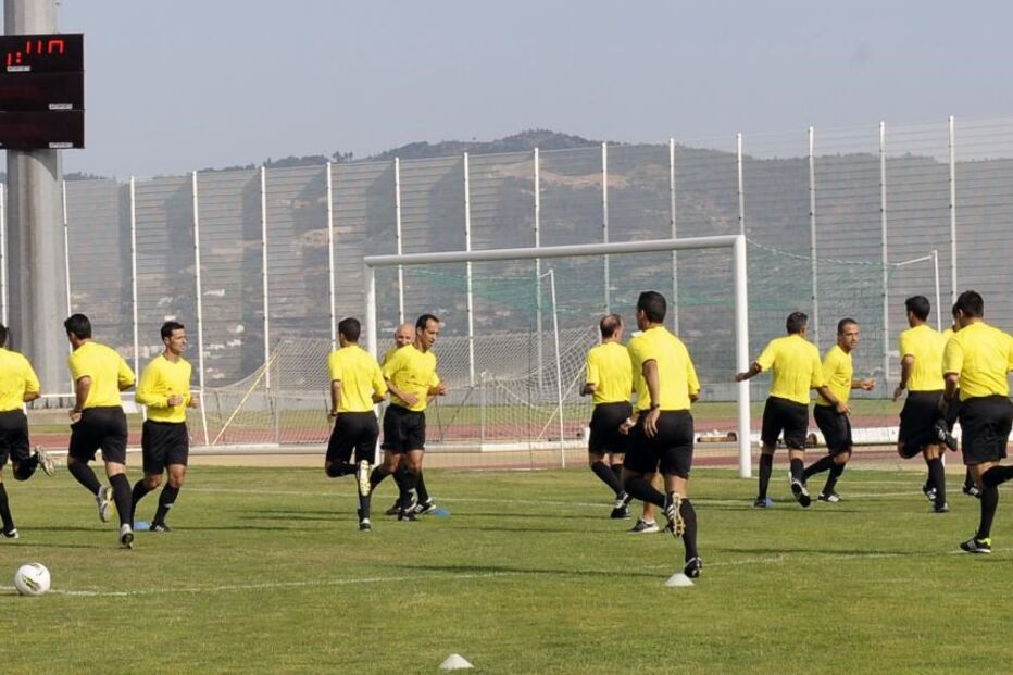 Árbitros, testes, aprovação, desporto, futebol