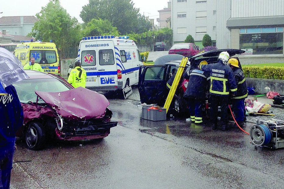 Hospital de S. João, Bombeiros de Ermesinde, PSP, Ermesinde, acidentes e desastres, acidente rodoviário