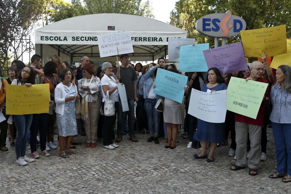 Protesto, Escola Secundária de Ferreira Dias, Agualva, Sintra, questões sociais, educação