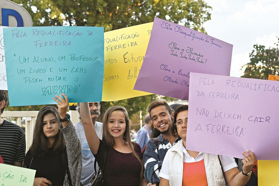 Protestos no primeiro dia 