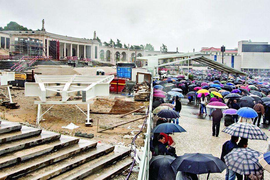 obras, celebrações, altar provisório, recinto, altar, Santuário de Fátima