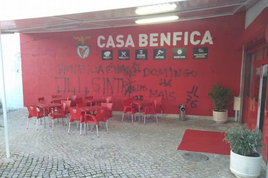 Casa do Benfica, Benfica, vandalismo, benfiquistas, Algueirão, Mem Martins, presidente do Benfica, Luís Filipe Vieira