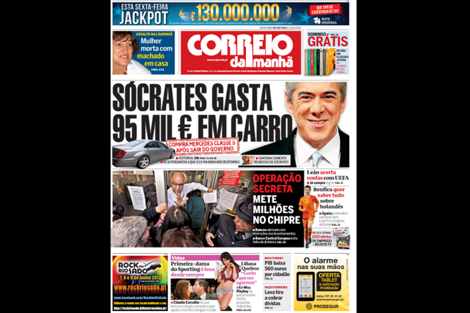 CM, CMTV, Sócrates, mordaça, lápis azul, indignação