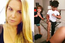 Katia Aveiro, banho, filho, sobrinho, mãe, tia, maternidade, José Diniz, Cristianinho, pintar, pintura, pele, brincadeira, crianças, primos