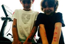 Katia Aveiro, banho, filho, sobrinho, mãe, tia, maternidade, José Diniz, Cristianinho, pintar, pintura, pele, brincadeira, crianças, primos