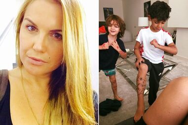 Katia Aveiro, banho, filho, sobrinho, mãe, tia, maternidade, José Diniz, Cristianinho, pintar, pintura, pele, brincadeira, crianças, primos