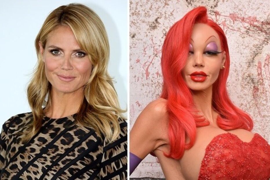 heidi klum, jessica rabbit, dia das bruxas, halloween, irreconhecível, transformação