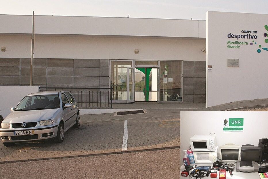 janelas, assalto, roubo, GNR, Algarve, Piscinas Municipais da Mexilhoeira Grande, Portimão