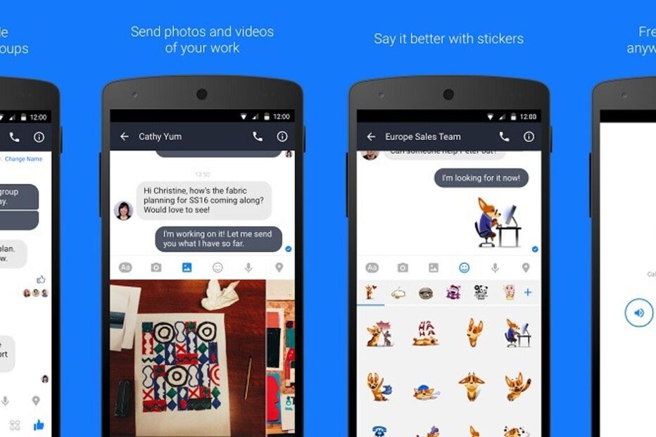 Facebook, Messenger, Work Chat, app, aplicações, empresas